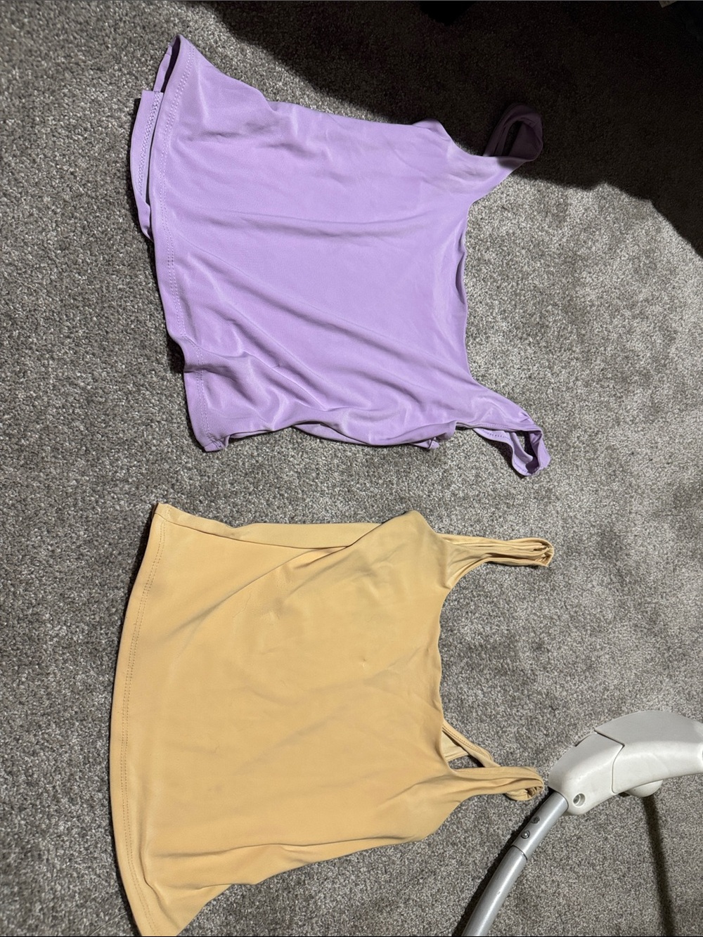 Timing Women's Tank Tops in Lavender and Mustard